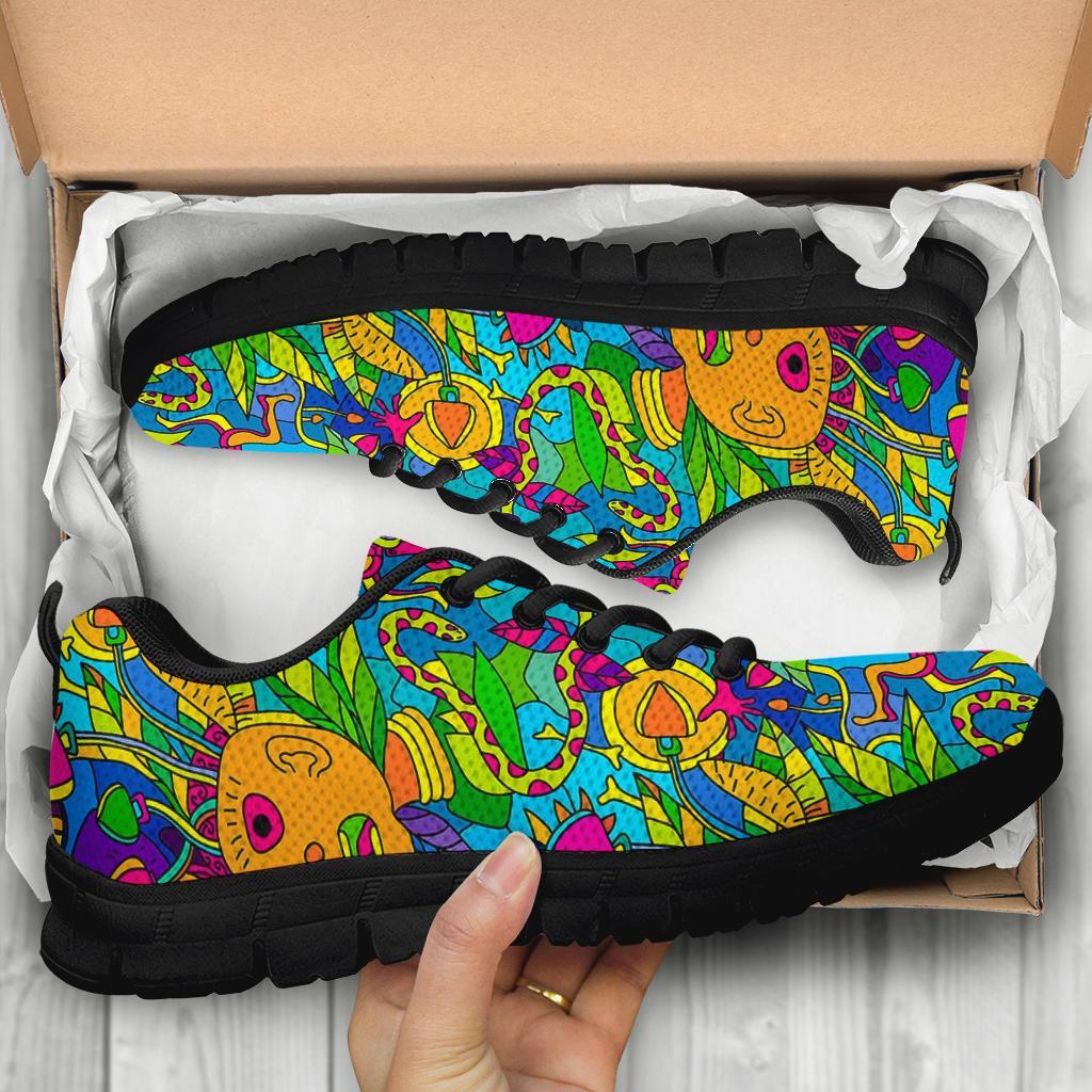 Trippy Pattern Print Sneaker Shoes For Men Women-grizzshop