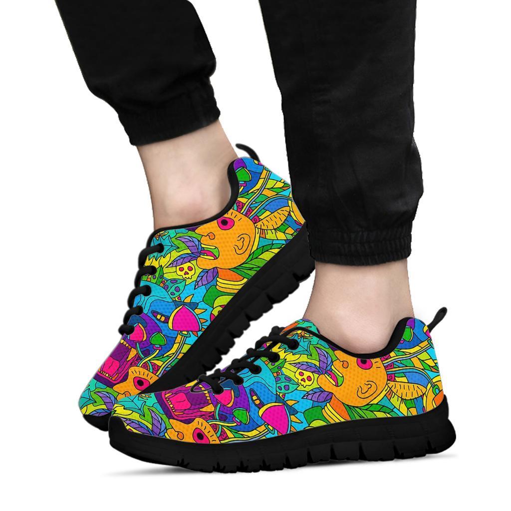 Trippy Pattern Print Sneaker Shoes For Men Women-grizzshop