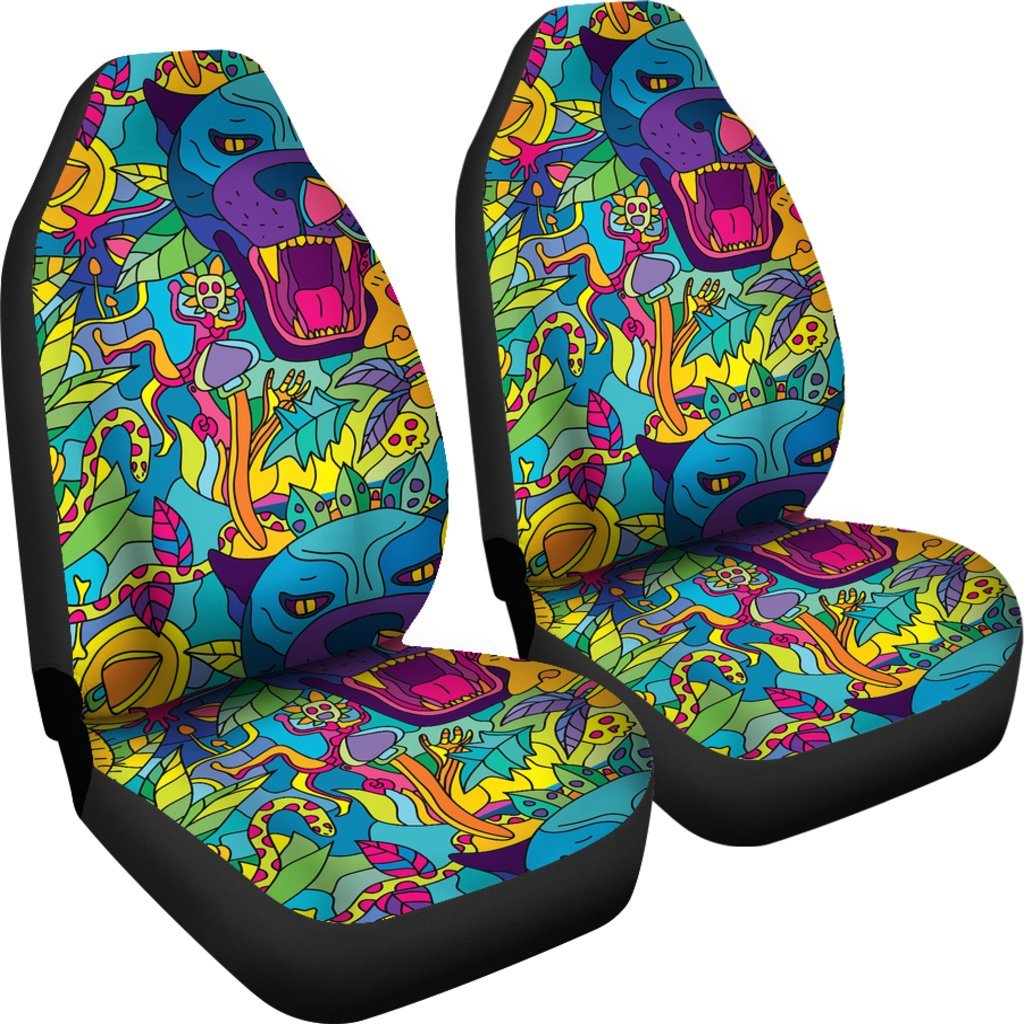 Trippy Pattern Print Universal Fit Car Seat Covers-grizzshop