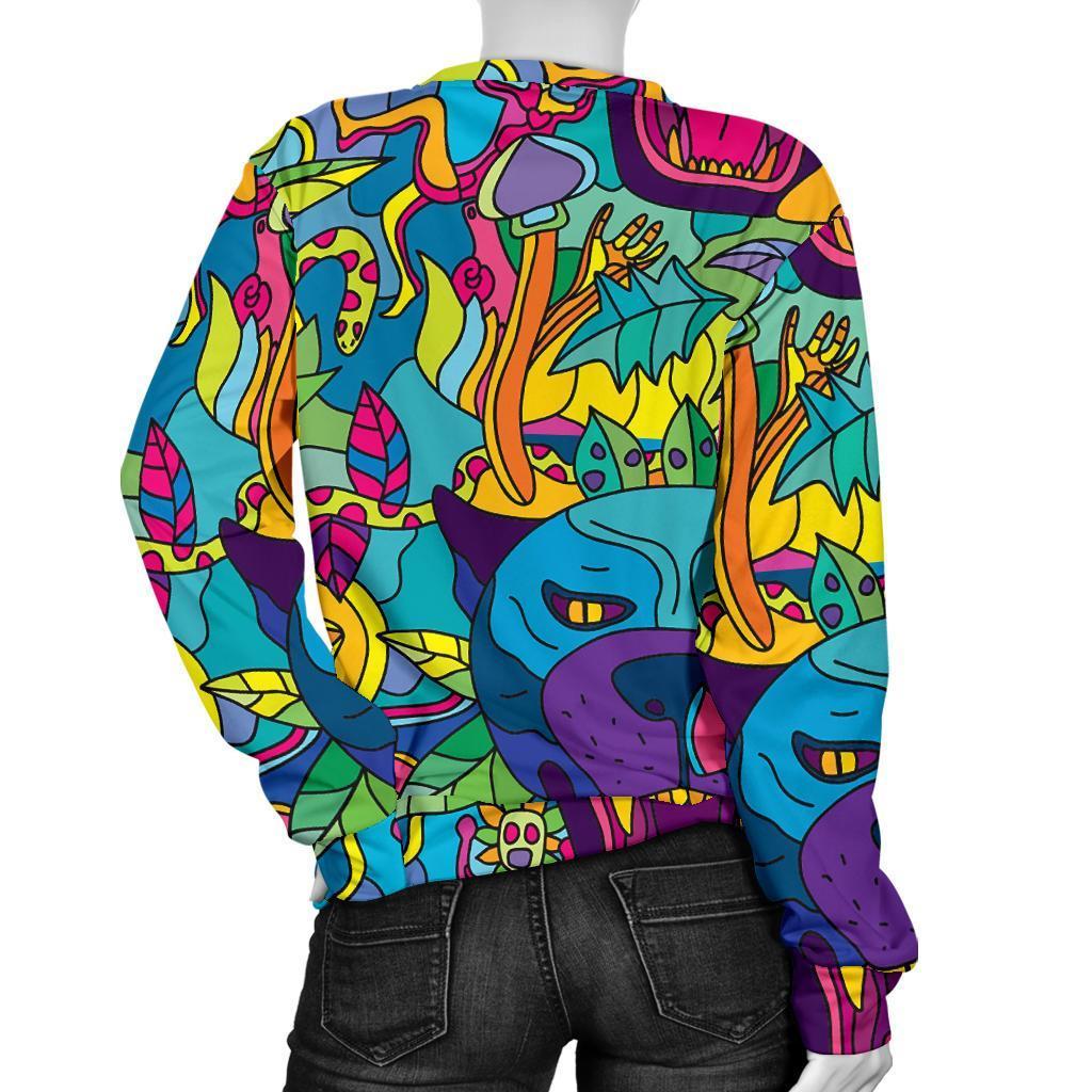 Trippy Pattern Print Women's Sweatshirt-grizzshop