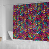 Trippy Print Pattern Bathroom Shower Curtain-grizzshop