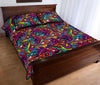 Trippy Print Pattern Bed Set Quilt-grizzshop