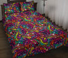 Trippy Print Pattern Bed Set Quilt-grizzshop