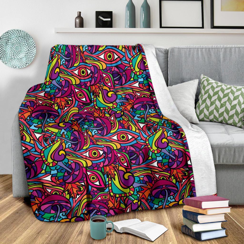 Trippy Print Pattern Blanket-grizzshop