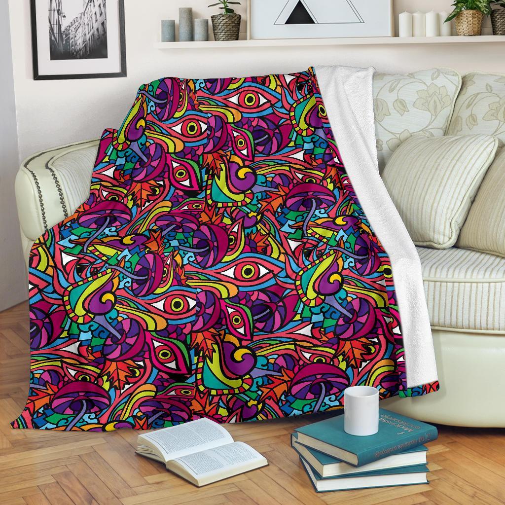 Trippy Print Pattern Blanket-grizzshop