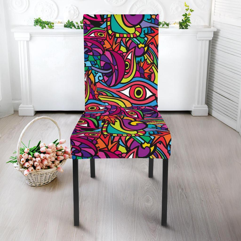 Trippy Print Pattern Chair Cover-grizzshop