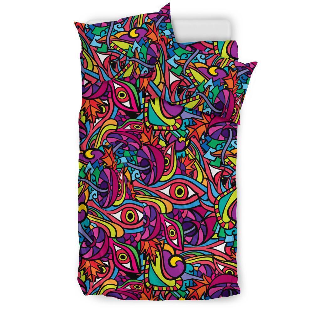 Trippy Print Pattern Duvet Cover Bedding Set-grizzshop