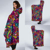 Trippy Print Pattern Hooded Blanket-grizzshop