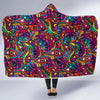 Trippy Print Pattern Hooded Blanket-grizzshop