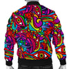 Trippy Print Pattern Men's Bomber Jacket-grizzshop