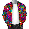 Trippy Print Pattern Men's Bomber Jacket-grizzshop