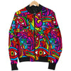 Trippy Print Pattern Men's Bomber Jacket-grizzshop