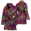 Trippy Print Pattern Women Long Robe-grizzshop