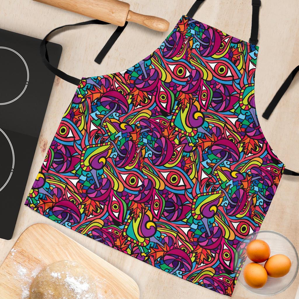 Trippy Print Pattern Women's Apron-grizzshop