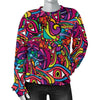 Trippy Print Pattern Women's Sweatshirt-grizzshop