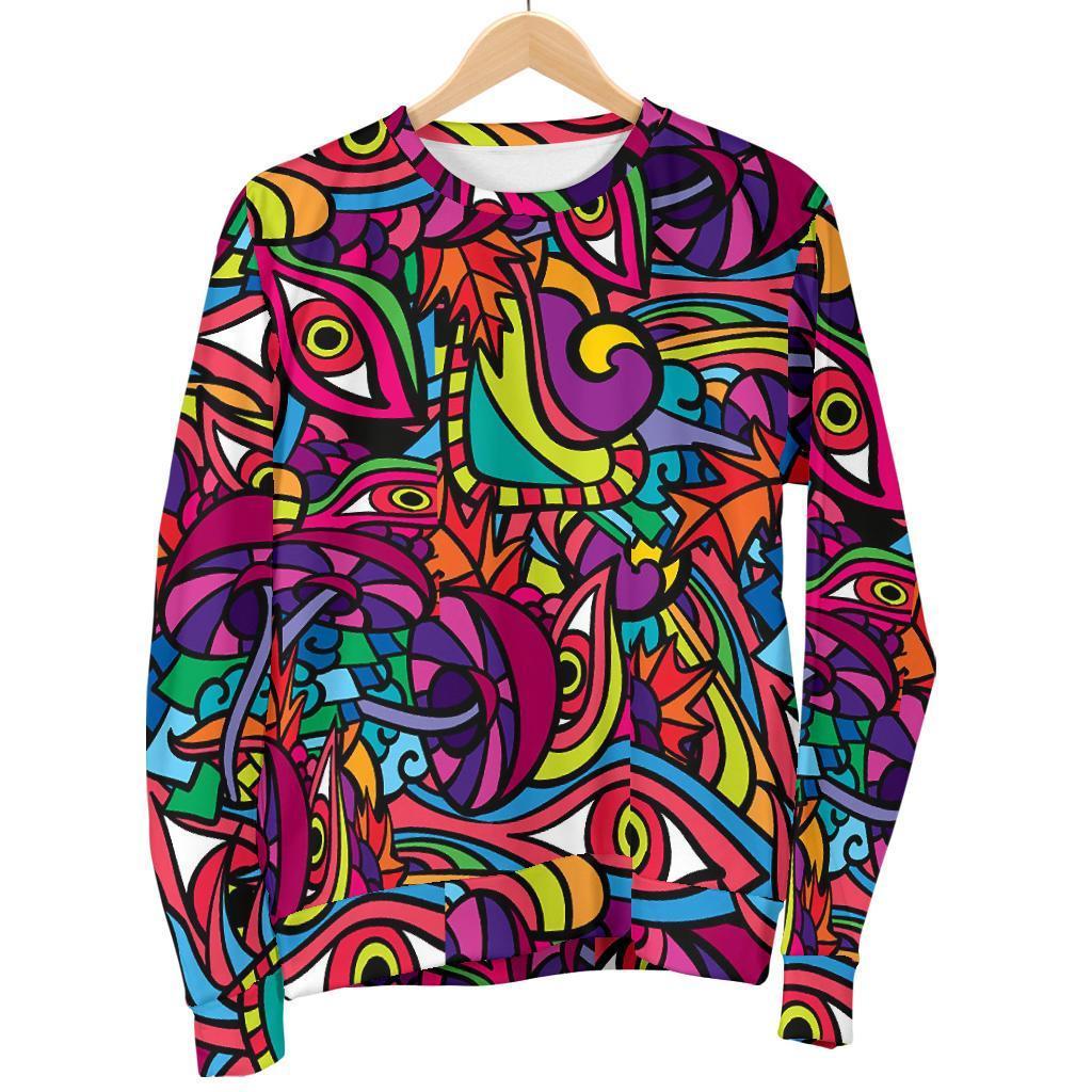 Trippy Print Pattern Women's Sweatshirt-grizzshop