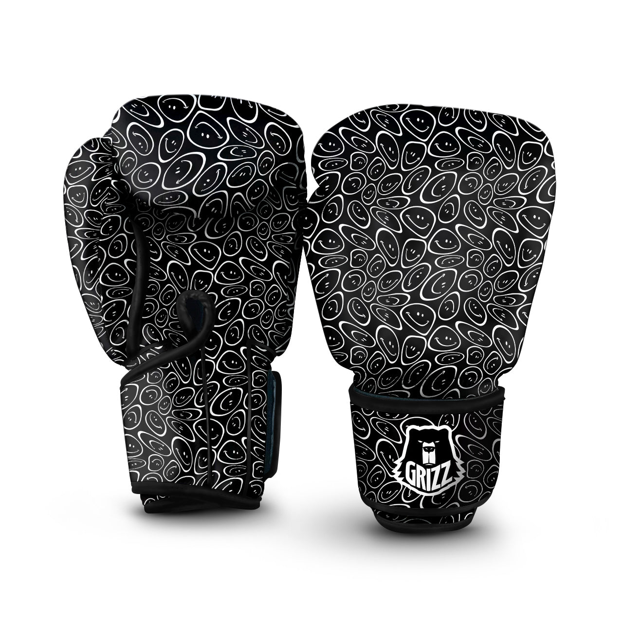 Trippy Psychedelic Dark Print Boxing Gloves-grizzshop