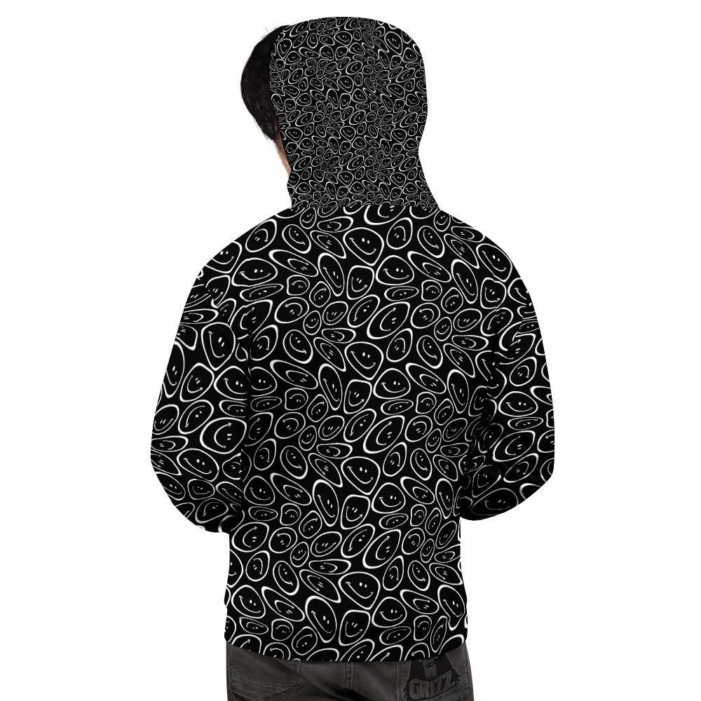 Trippy Psychedelic Dark Print Men's Hoodie-grizzshop
