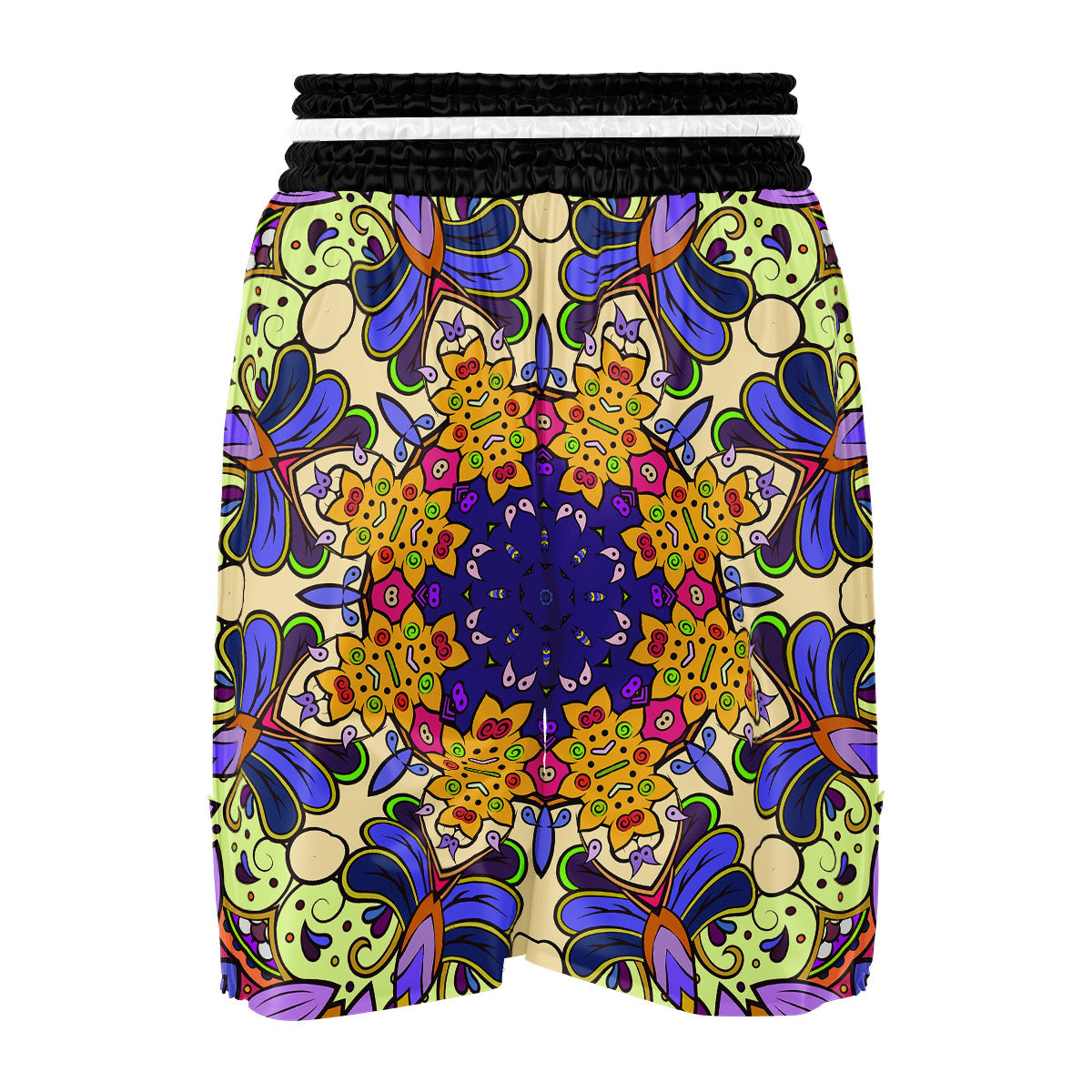 Trippy Psychedelic Ethnic Print Boxing Shorts-grizzshop