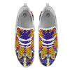 Trippy Psychedelic Ethnic Print White Athletic Shoes-grizzshop