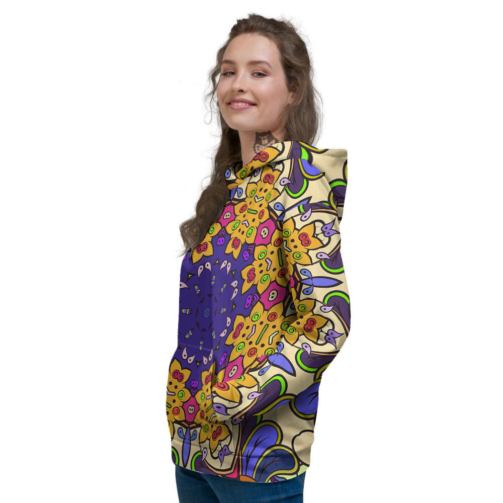 Trippy Psychedelic Ethnic Print Women's Hoodie-grizzshop