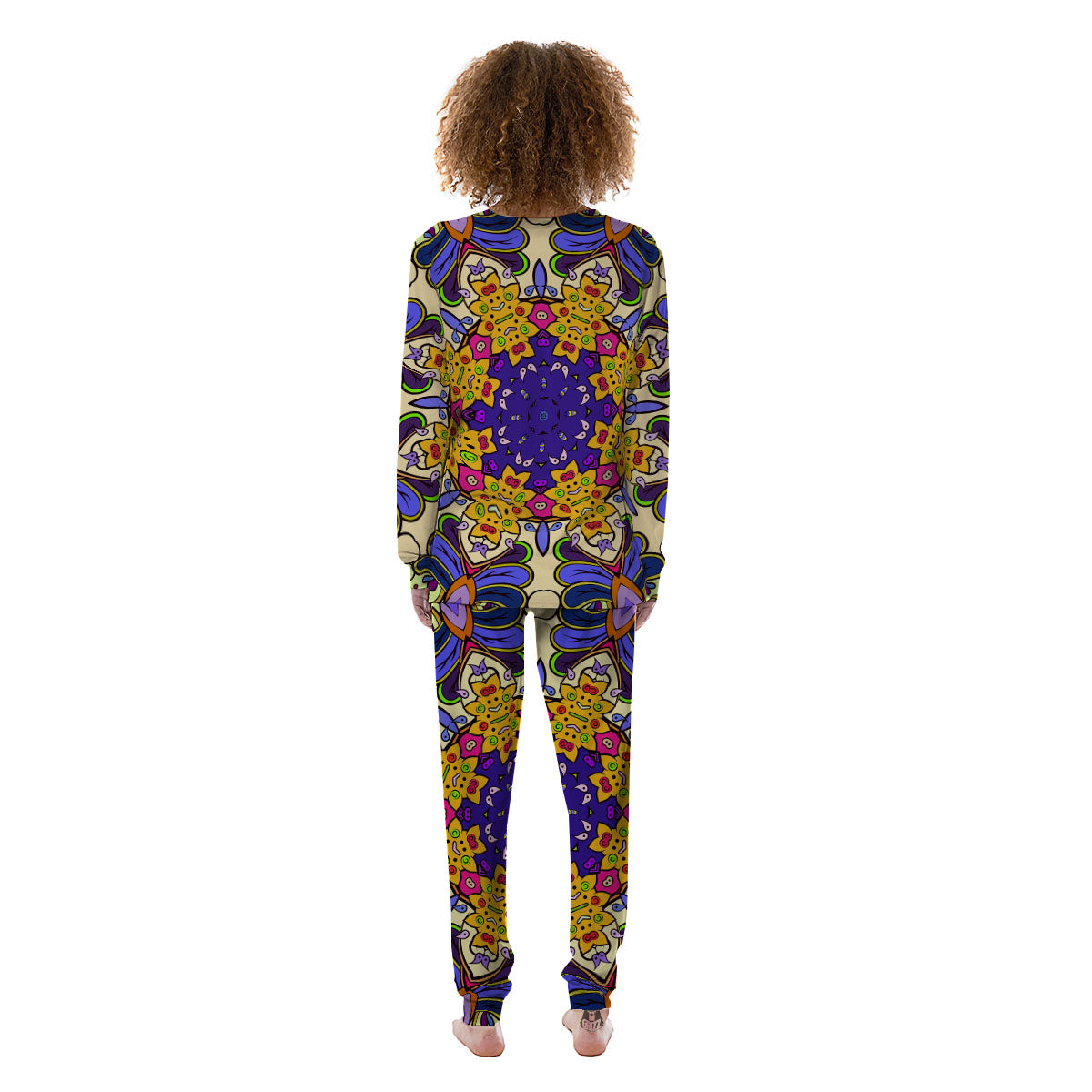 Trippy Psychedelic Ethnic Print Women's Pajamas-grizzshop