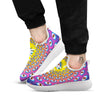 Trippy Psychedelic Eyes Print White Athletic Shoes-grizzshop