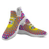 Trippy Psychedelic Eyes Print White Athletic Shoes-grizzshop