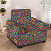 Trippy Psychedelic Floral Armchair Cover-grizzshop