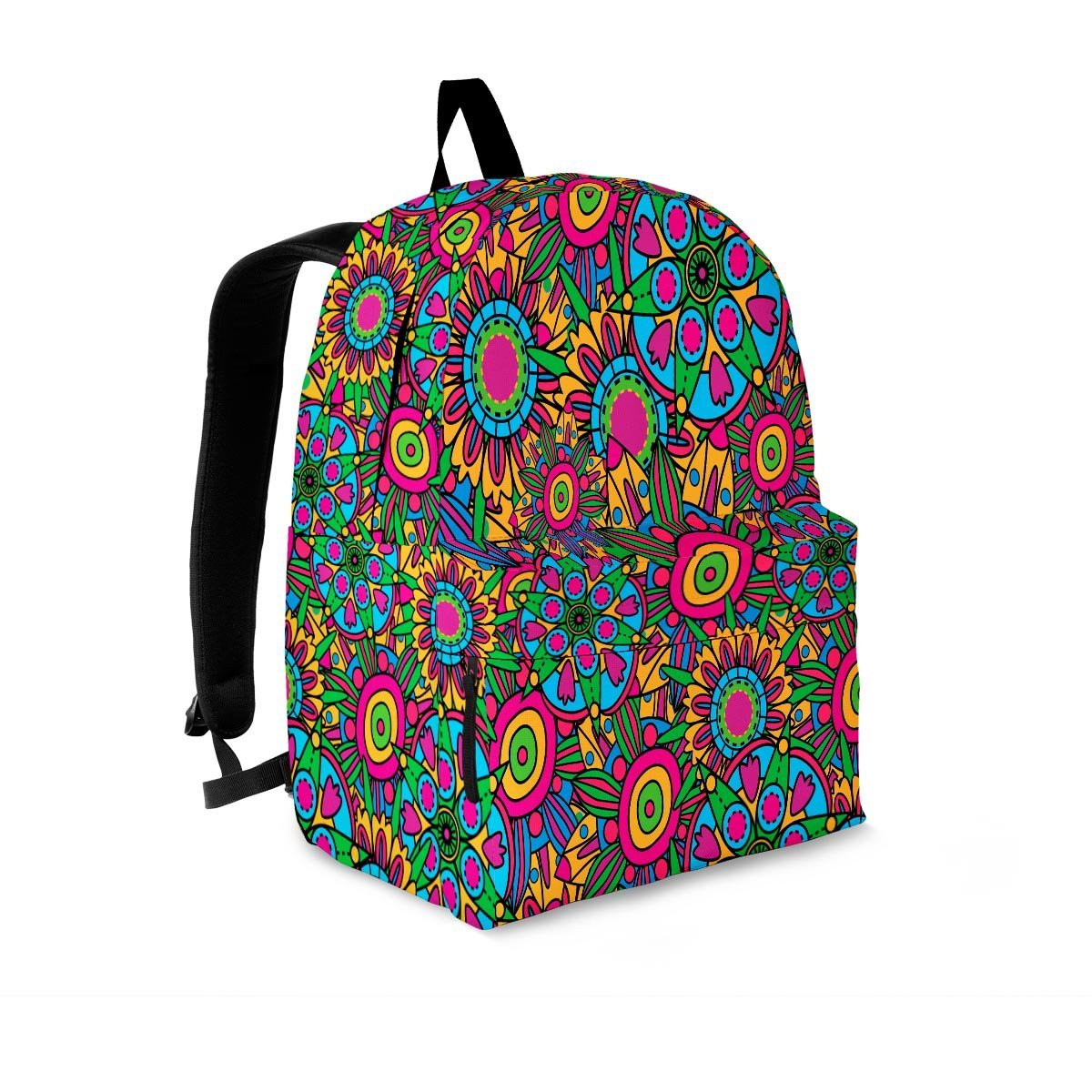 Trippy Psychedelic Floral Backpack-grizzshop