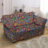 Trippy Psychedelic Floral Loveseat Cover-grizzshop