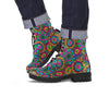 Trippy Psychedelic Floral Men's Boots-grizzshop