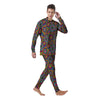 Trippy Psychedelic Floral Men's Pajamas-grizzshop