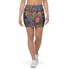 Trippy Psychedelic Floral Mini Skirt-grizzshop