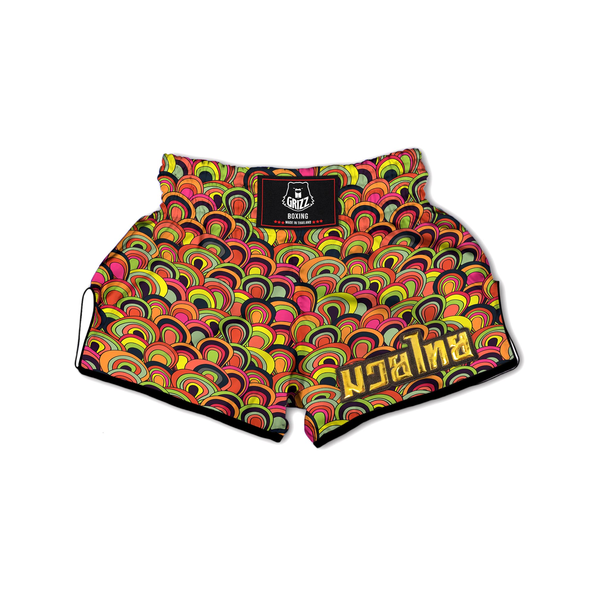 Trippy Psychedelic Floral Muay Thai Boxing Shorts-grizzshop