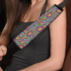 Trippy Psychedelic Floral Seat Belt Cover-grizzshop