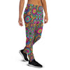 Trippy Psychedelic Floral Women's Joggers-grizzshop