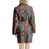 Trippy Psychedelic Floral Women's Robe-grizzshop