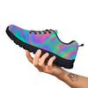 Trippy Psychedelic Holographic Print Black Sneaker-grizzshop