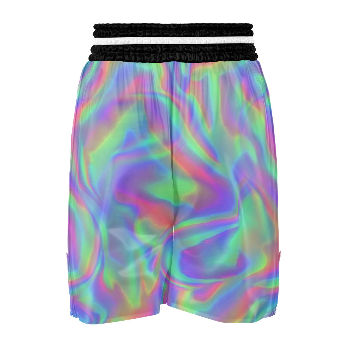 Trippy Psychedelic Holographic Print Boxing Shorts-grizzshop