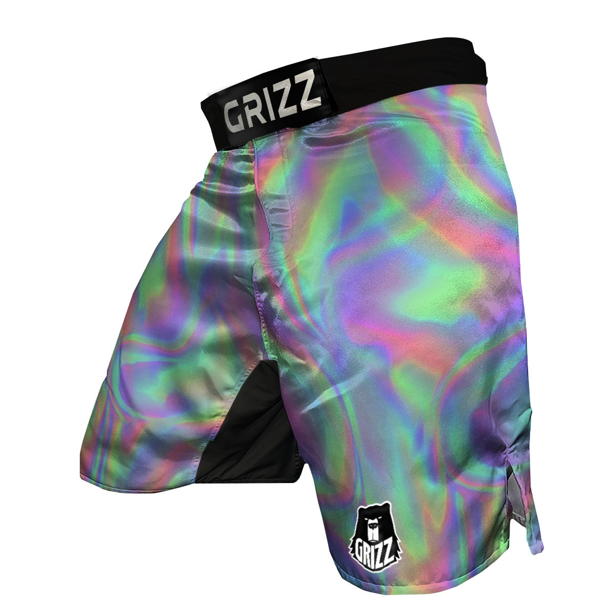Trippy Psychedelic Holographic Print MMA Shorts-grizzshop