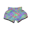 Trippy Psychedelic Holographic Print Muay Thai Boxing Shorts-grizzshop