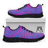 Trippy Psychedelic Purple Print Black Sneaker-grizzshop