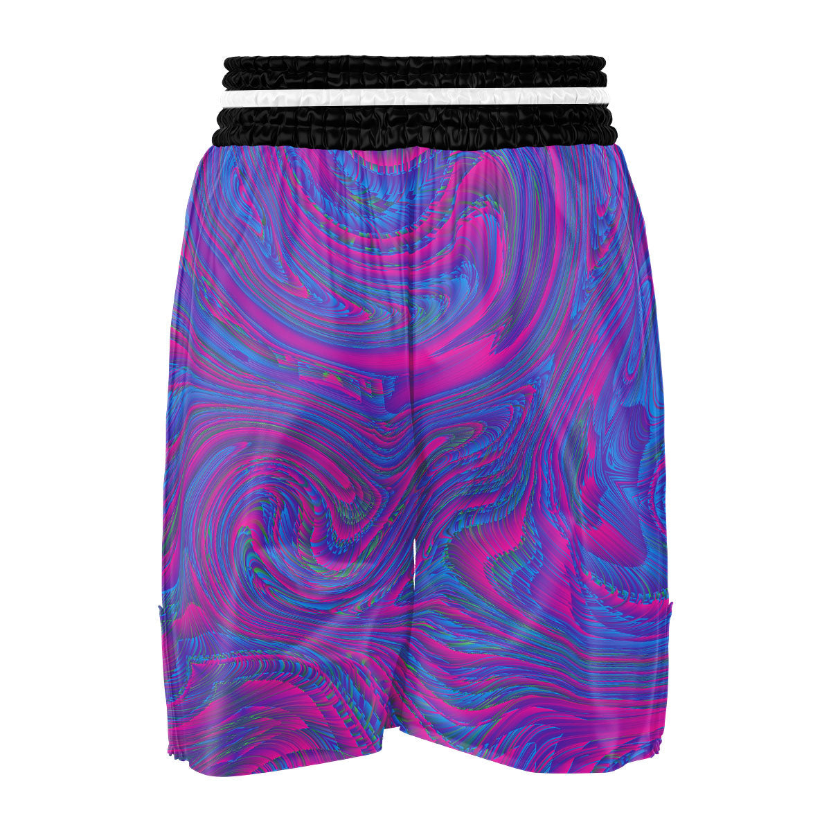 Trippy Psychedelic Purple Print Boxing Shorts-grizzshop