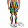 Trippy Psychedelic Rainbow Print Men's Leggings-grizzshop