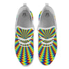 Trippy Psychedelic Rainbow Print White Athletic Shoes-grizzshop