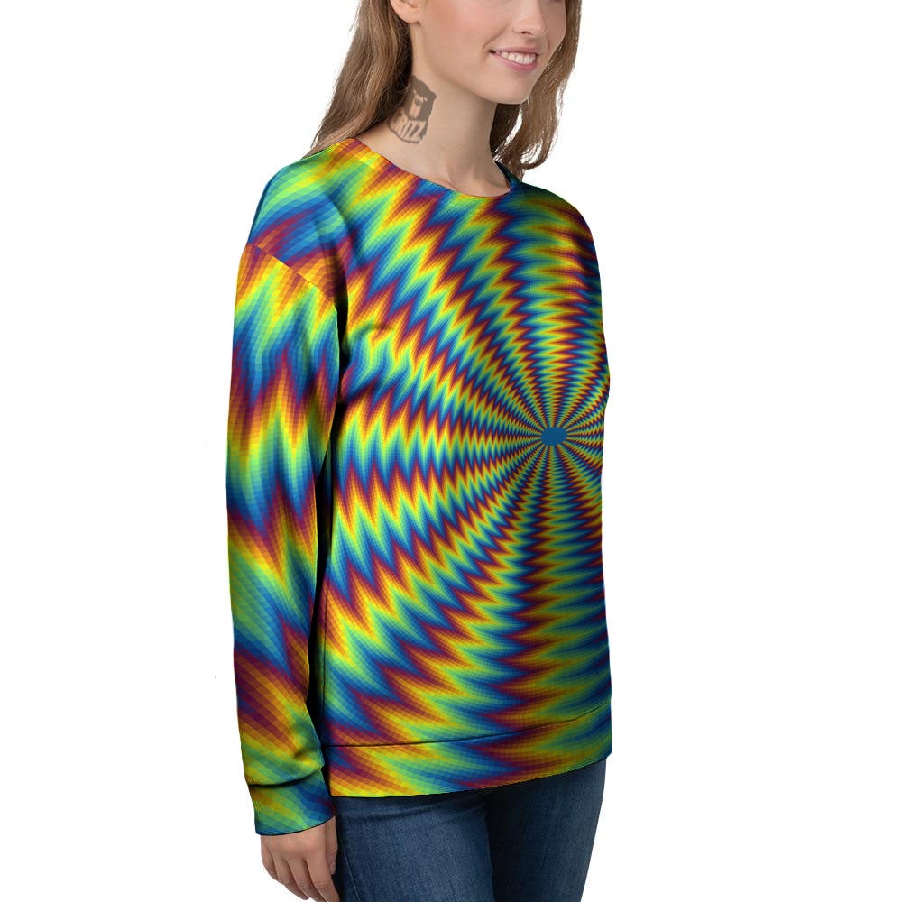 Trippy Psychedelic Rainbow Print Women's Sweatshirt-grizzshop