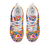 Trippy Rainbow Psychedelic Print White Sneaker-grizzshop
