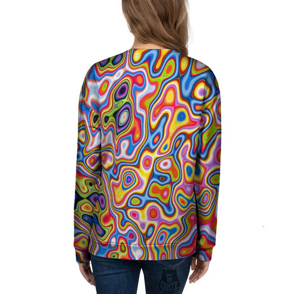 Trippy Rainbow Psychedelic Print Women's Sweatshirt-grizzshop
