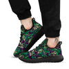 Trippy Smoke Psychedelic Print Black Athletic Shoes-grizzshop